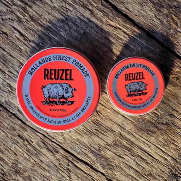 Reuzel red medium hold high shine pomade 95g and 35g - British product