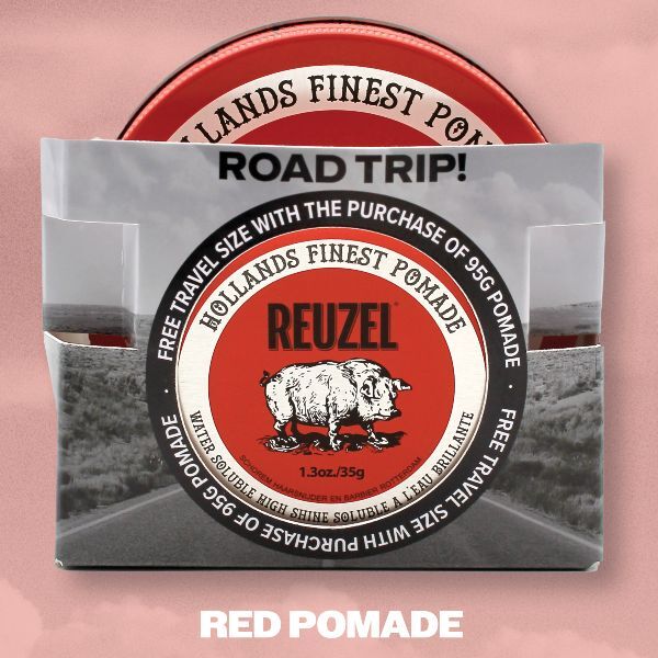Reuzel red medium hold high shine pomade 95g and 35g - British product