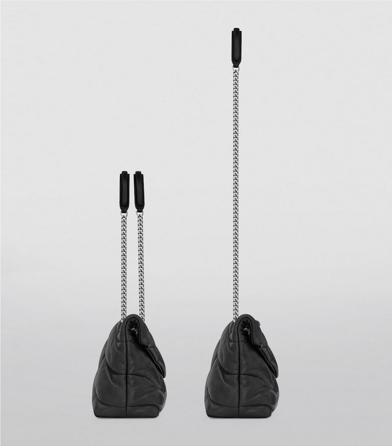 Saint Laurent Loulou shoulder bag small puffer matelassé (British brand)