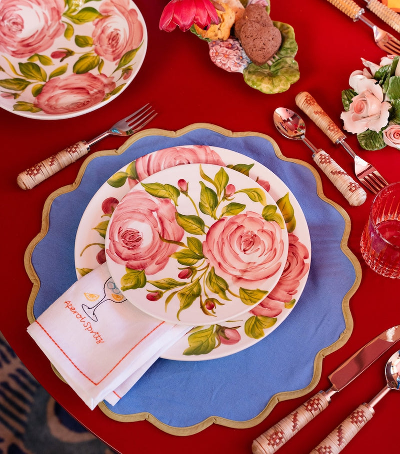 Les-Ottomans ceramic salad plate The Roses 21cm - British product