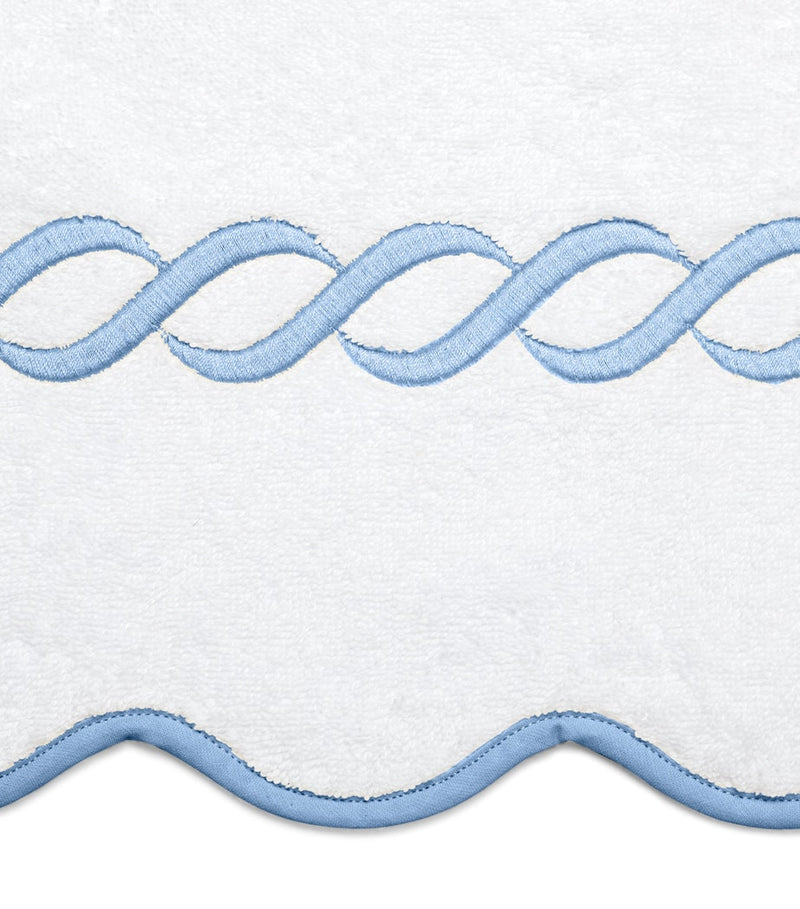 Pratesi cotton Treccia bath sheet 100cm x 180cm, imported from the UK