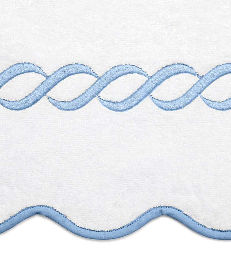 Pratesi cotton Treccia bath sheet 100cm x 180cm, imported from the UK