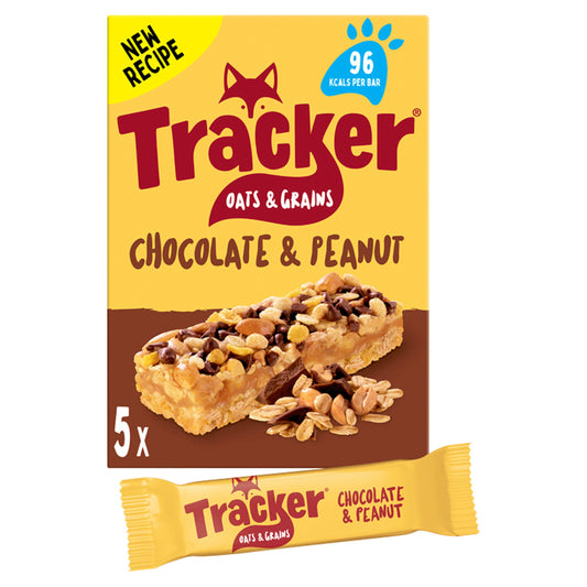 Tracker Oats & Grains Chocolate & Peanut Bars 5x23g