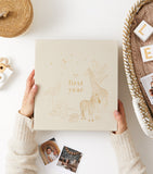Blush and Gold safari-themed baby photo album 30x28x6cm - British product