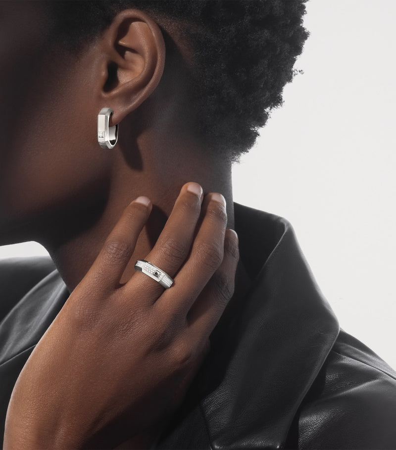 Messika Modernist single hoop earring white gold diamond - British product