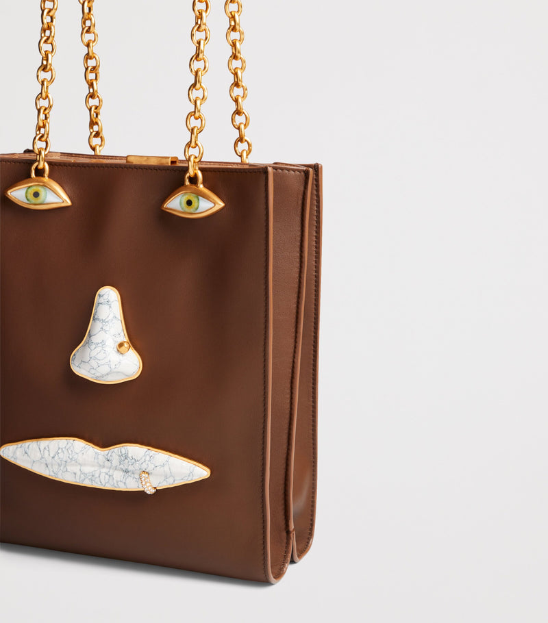 Schiaparelli leather face top-handle bag - British product