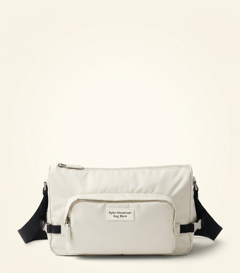 Prada large Re-Nylon and leather messenger bag (British brand)