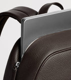 Carl Friedrik Ayrton leather backpack with laptop compartment - British brand