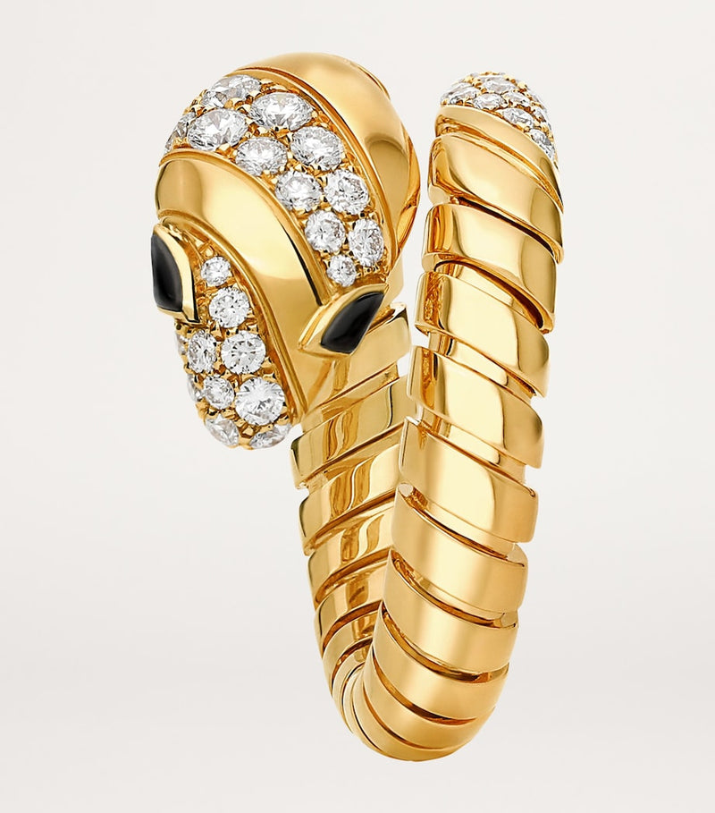 Bvlgari Serpenti yellow gold diamond ring - British product