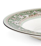 Wedgwood Florentine Verde rimmed soup bowl 23cm (British brand)