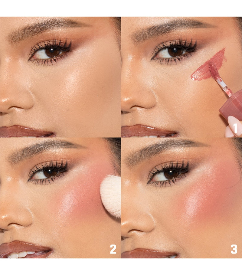 Huda Beauty Baby Blush Mild Mocktail liquid blush duo 2x2ml, imported from the UK