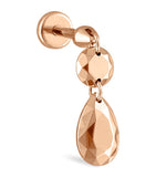 Maria Tash double faceted rose gold stud earring, British brand