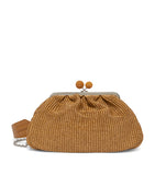 Weekend Max Mara woven Pasticcino clutch bag 21cm (British brand)