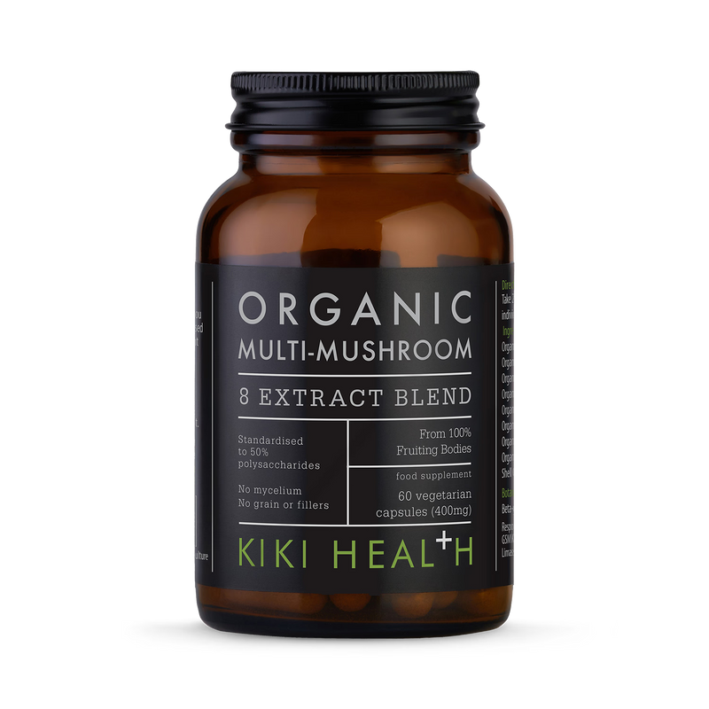 KIKI Health organic mushroom extract blend 60 vegicaps (British brand)