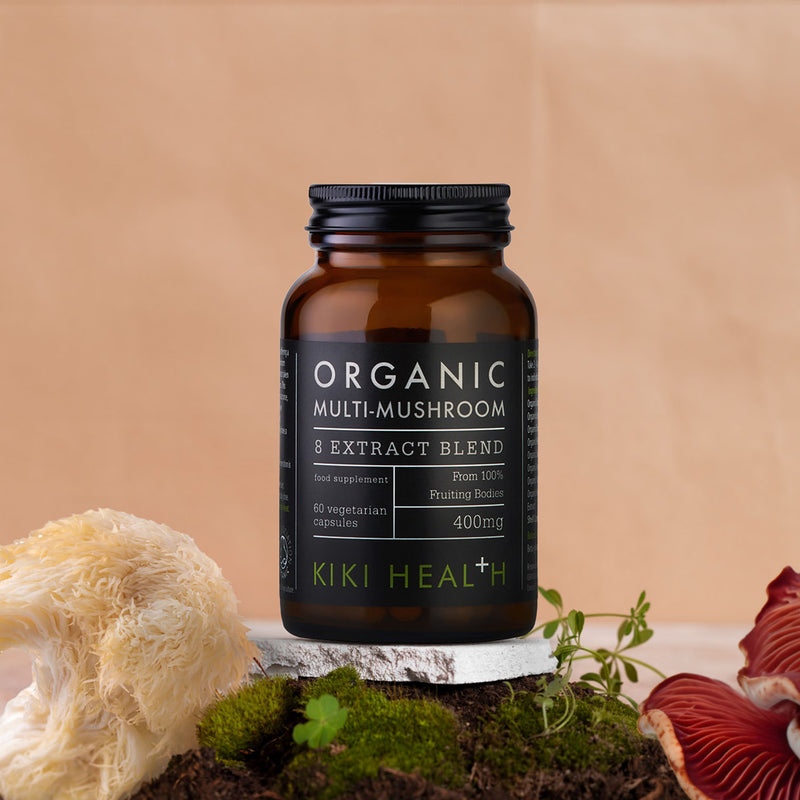 KIKI Health organic mushroom extract blend 60 vegicaps (British brand)