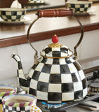 MacKenzie-Childs tea kettle 3 quart, imported from the UK