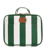 Harrods Insulated Striped Sandwich Box with Front Pocket and Handle, 23cm x 28cm x 9cm- Buy online at McGrocer