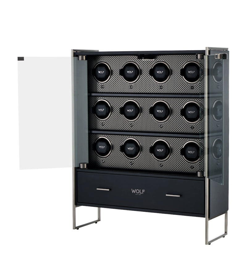 WOLF Axis 12-Piece watch winder cabinet, UK version