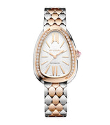 Harrods Bvlgari Serpenti Seduttori Stainless Steel, Rose Gold and Diamond Watch 34mm- Buy online at McGrocer
