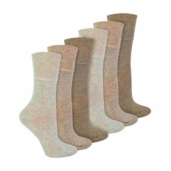 IOMI Diabetic Bamboo Socks 6 Pack One Size, UK version