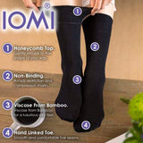 IOMI Diabetic Bamboo Socks 6 Pack One Size, UK version