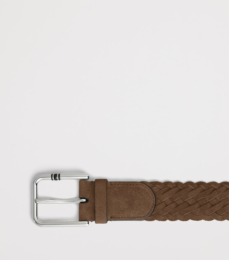 Montblanc suede braided Meisterstück belt large, imported from the UK