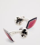 Deakin & Francis sterling silver and enamel cufflinks, UK version