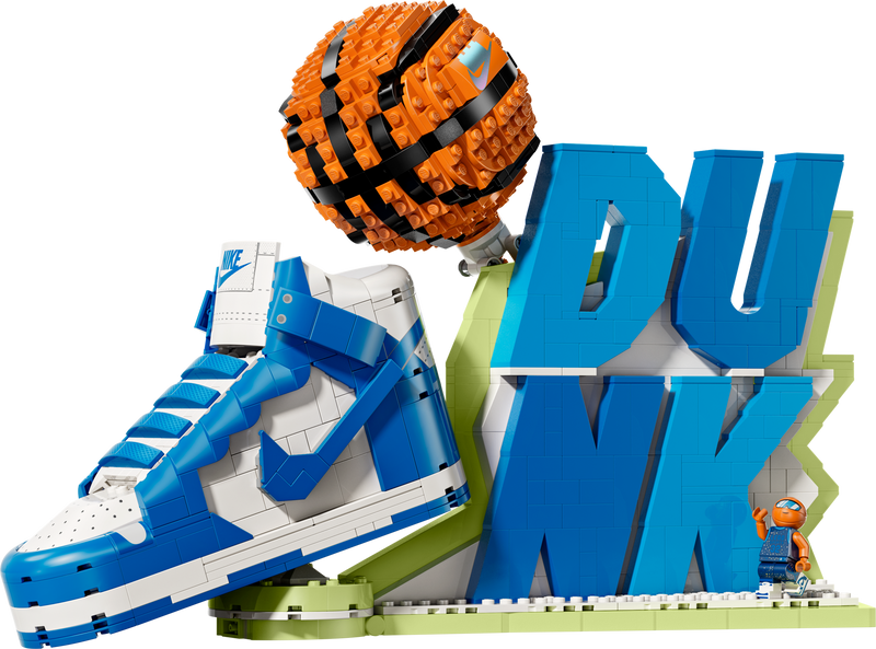 Nike Dunk x LEGO Set display model imported from the UK