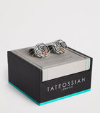 Tateossian Octo Gear cufflinks palladium rose gold - British product