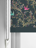 Sara Miller Green Swallows Forest roller blind (British brand)