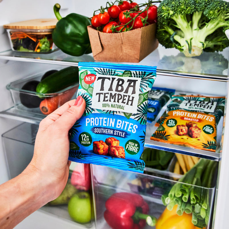 Tiba Tempeh Southern Style tempeh bites 60g (British brand)