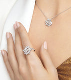 Graff white gold diamond pendant necklace 46cm - British product