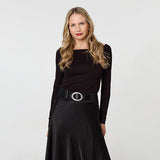 Izabel London diamante embellished buckle belt (British brand)