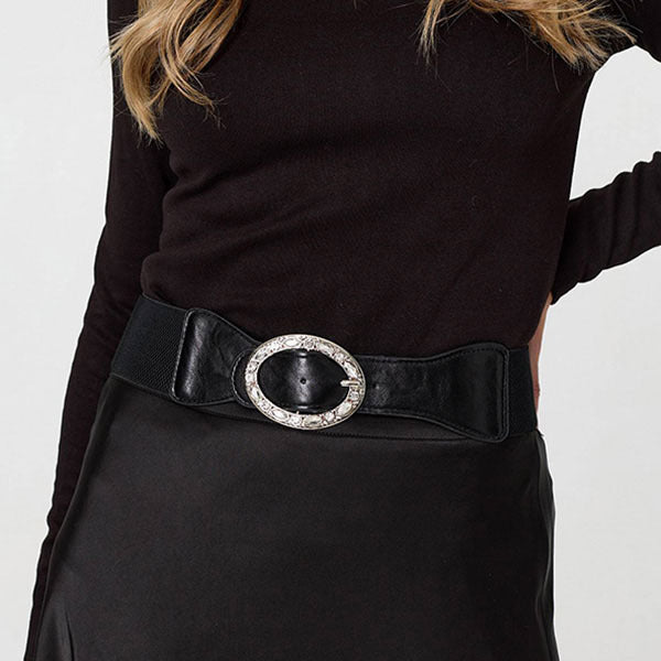 Izabel London diamante embellished buckle belt (British brand)