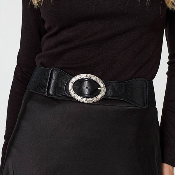 Izabel London diamante embellished buckle belt (British brand)