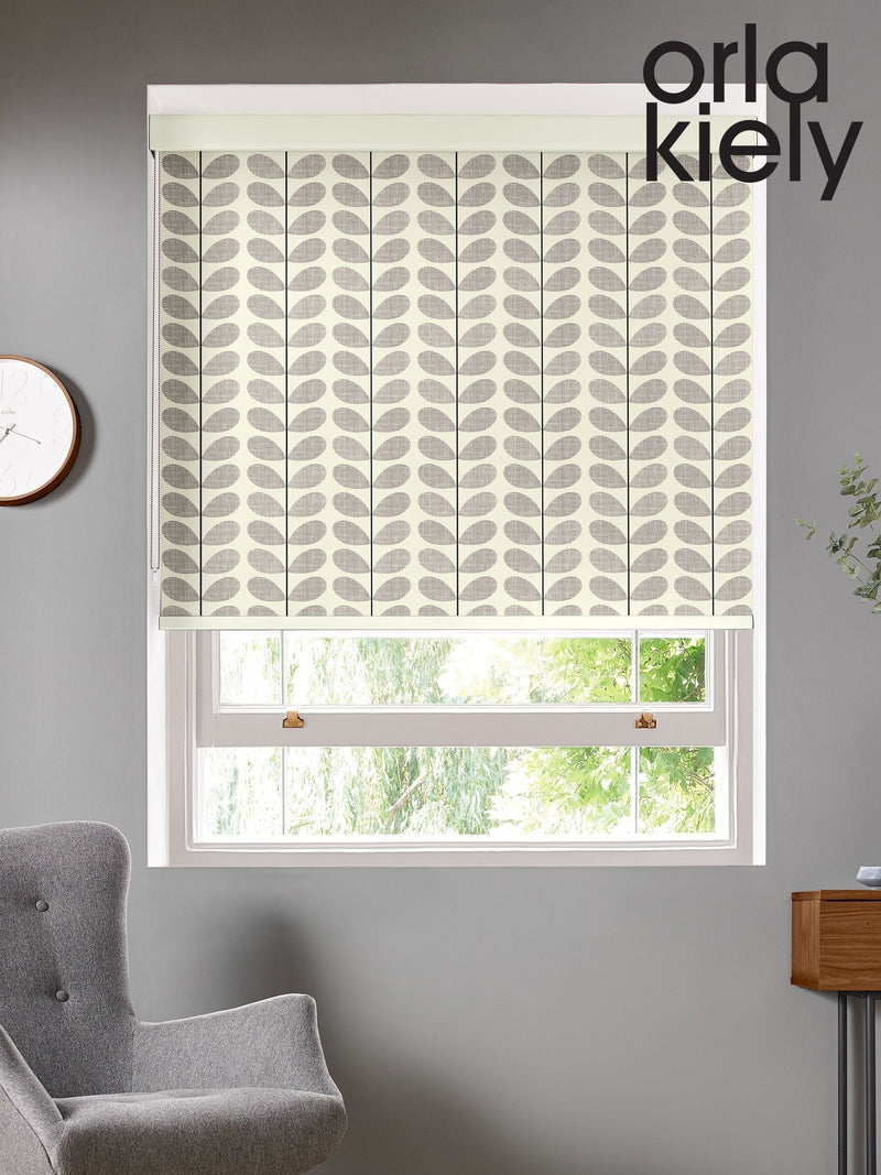 Orla Kiely roller blind grey scribble stem - British product
