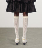 Valentino pointelle-knit cotton socks, UK version
