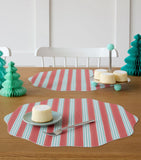 Chilewich x Meri Meri Festive Stripes placemat 38cm - British product