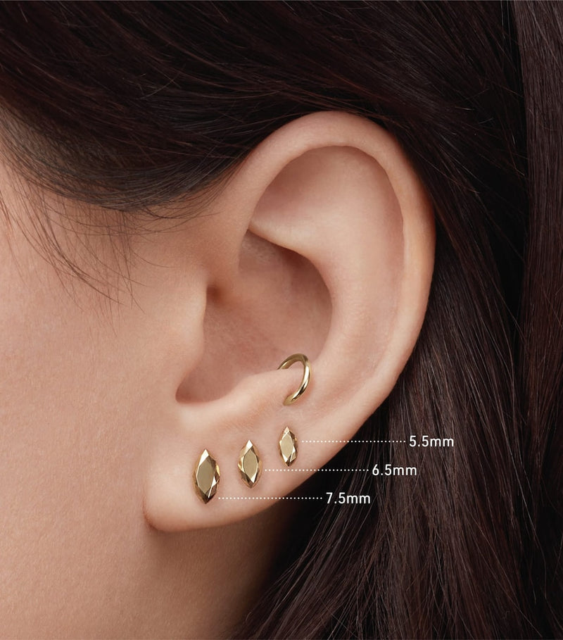 Maria Tash faceted marquise stud earring 5.5mm, UK version