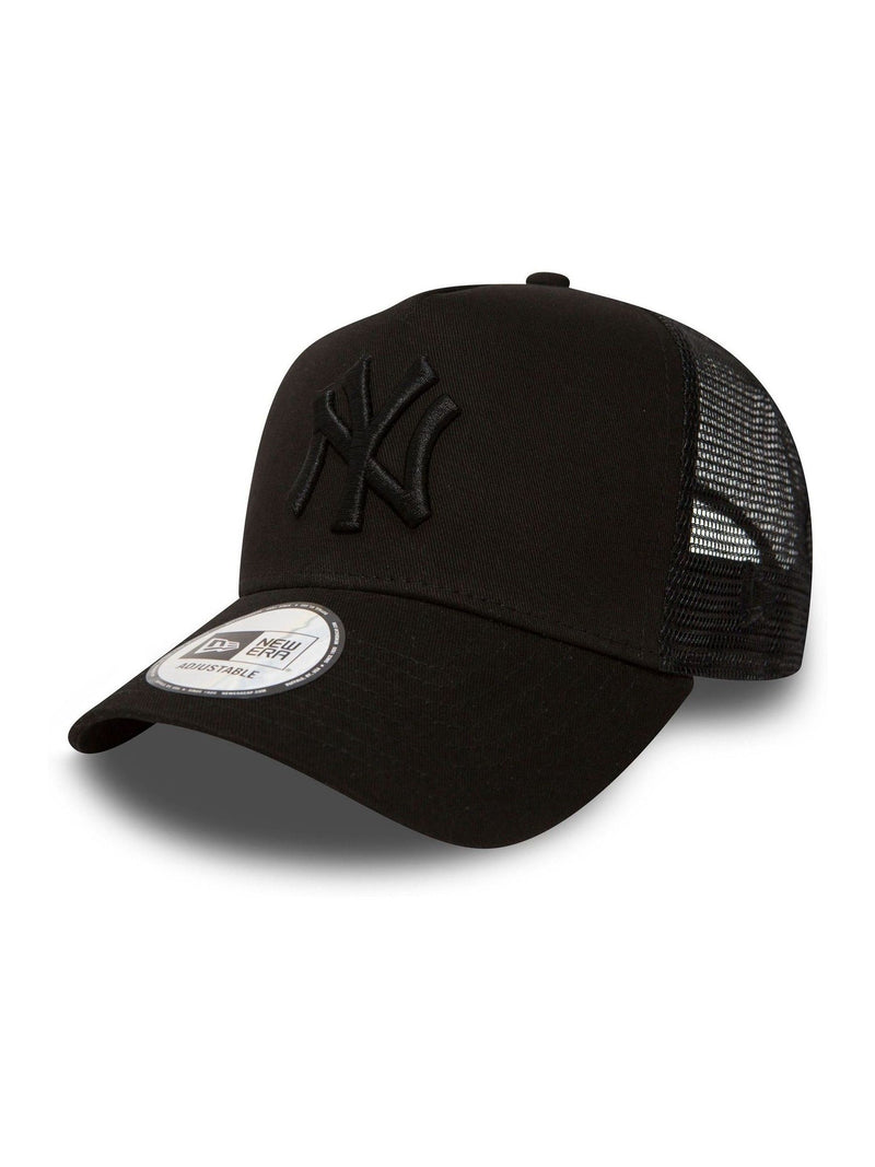 New Era Yankees black trucker cap, imported from the UK