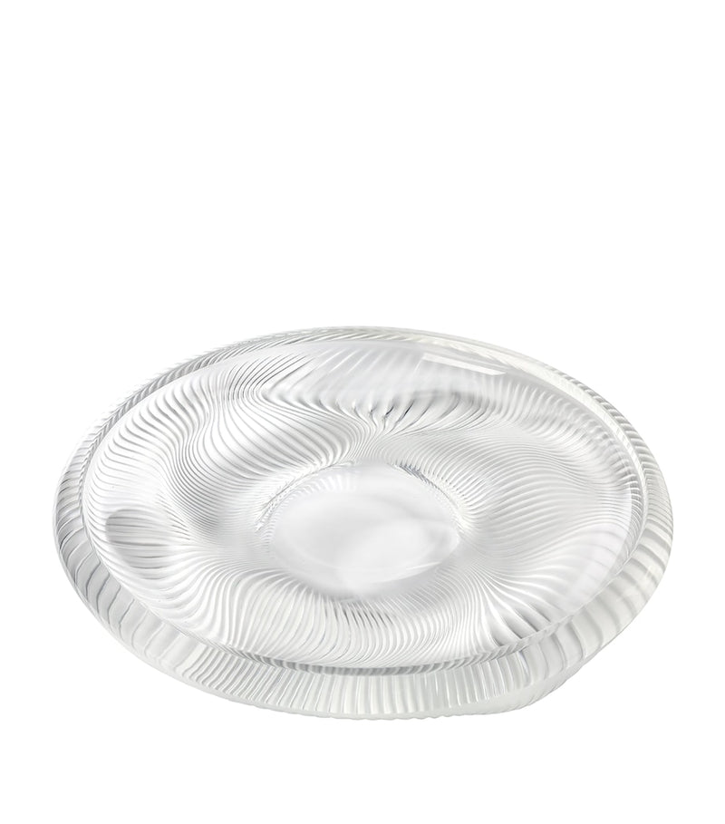 Lalique Alizé crystal bowl 34cm, imported from the UK