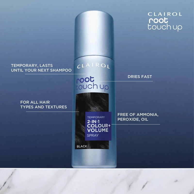Clairol Root Touch-Up black temporary spray 75ml (British brand)