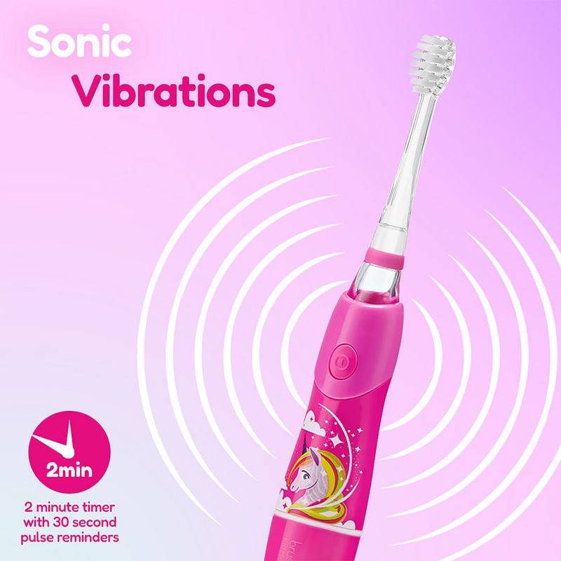 KidzSonic Unicorn electric toothbrush, imported from the UK