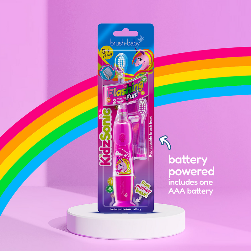 KidzSonic Unicorn electric toothbrush, imported from the UK