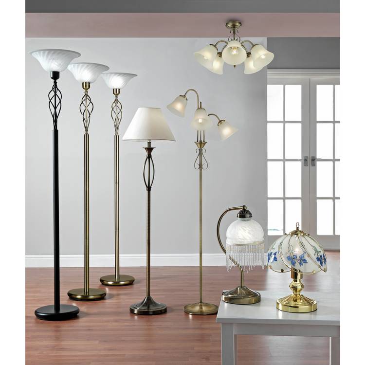 Argos Home floor lamp antique brass - British product