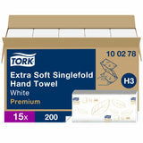 Costco UK Tork Extra Soft Singlefold Premium Hand Towels, 15 x 200 Sheets- Buy online at McGrocer