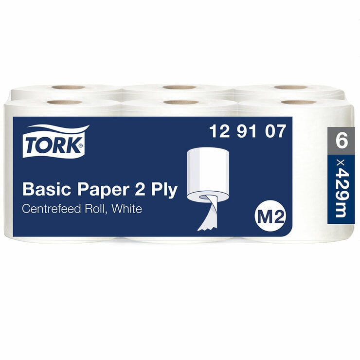 Tork Basic centrefeed paper roll white 6x150m, UK version