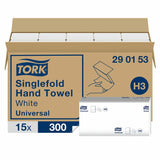 Tork singlefold hand towel 15 x 300 sheets - British product