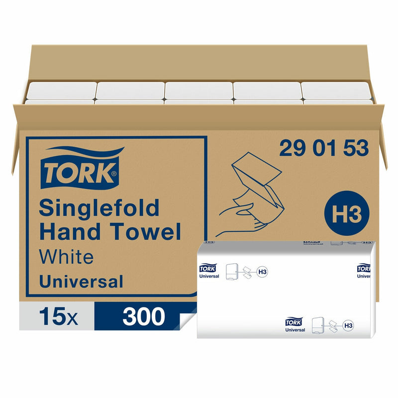 Tork singlefold hand towel 15 x 300 sheets - British product