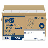 Tork singlefold hand towel 15 x 300 sheets - British product
